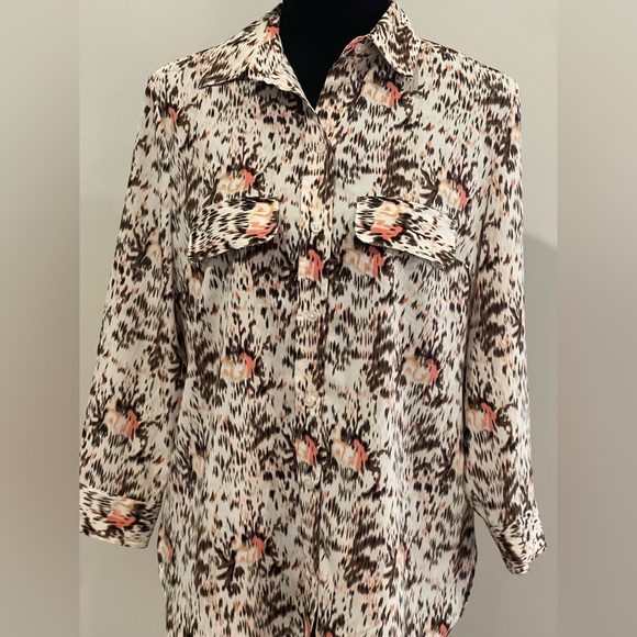 White Stag S Women's Abstract Print Button-Down Shirt 635 - Picture 2 of 8